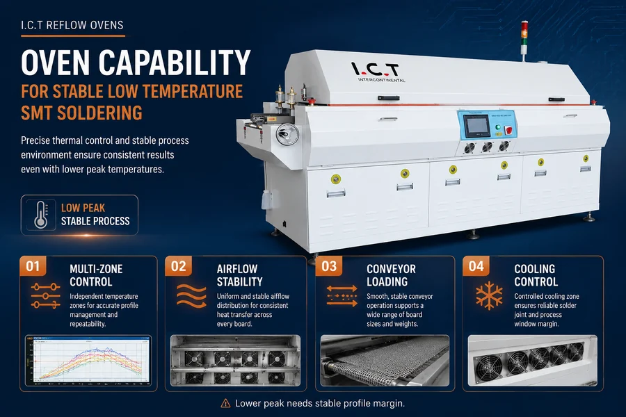 Reflow oven capability checklist for stable low temperature SMT soldering process control